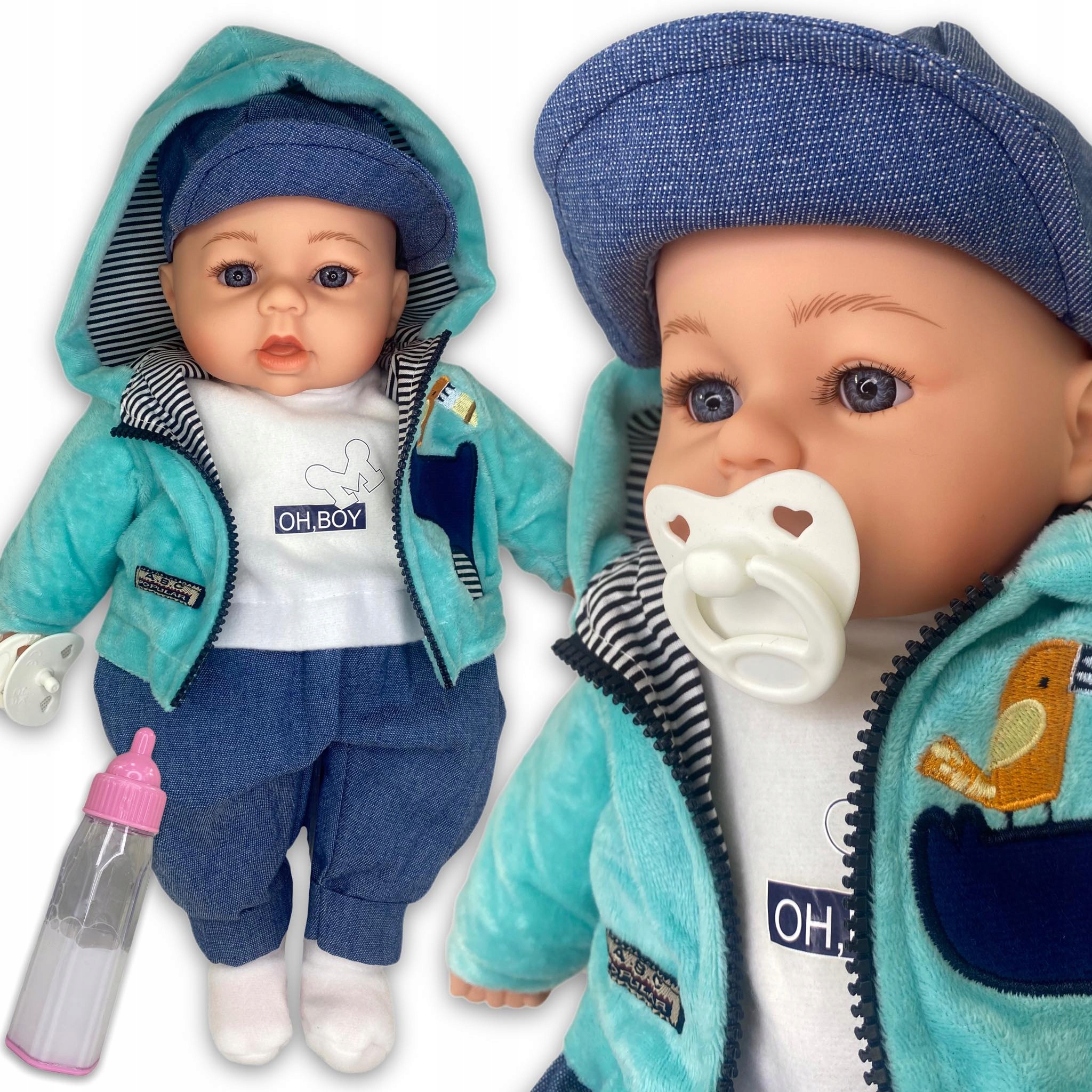 

Lalka Interaktywna Bobas Jak Żywa Born Chłopiec