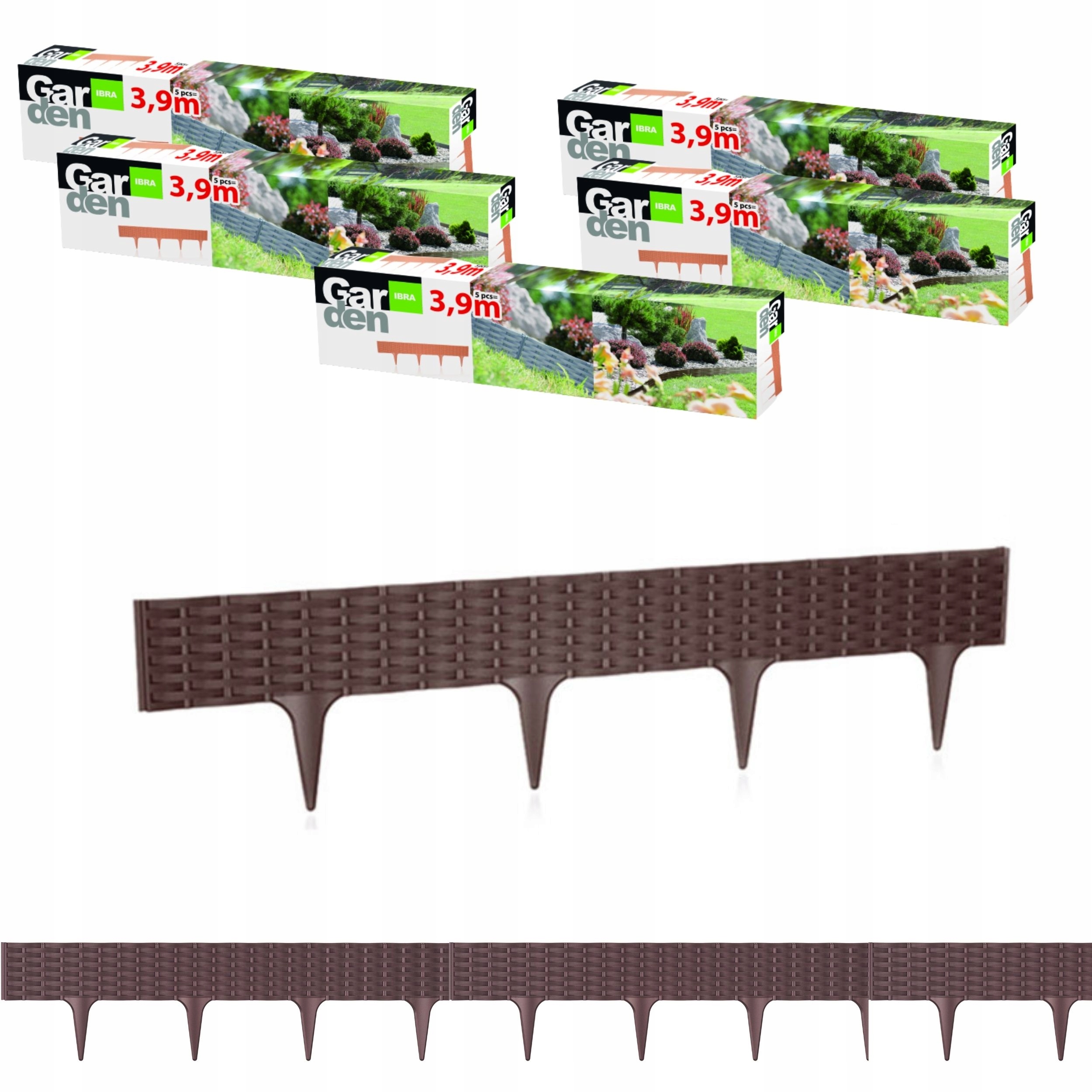 Záhradný plot ratan Ibra Obrubník 19,5m Okraj