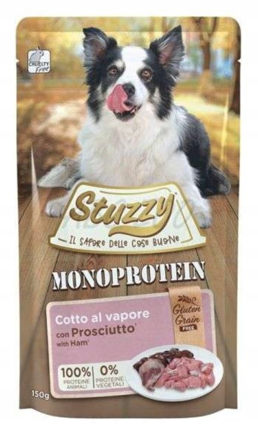 Levně Mokré krmivo pro psy Stuzzy G-f Monoprotein Ham Pork 12x150g