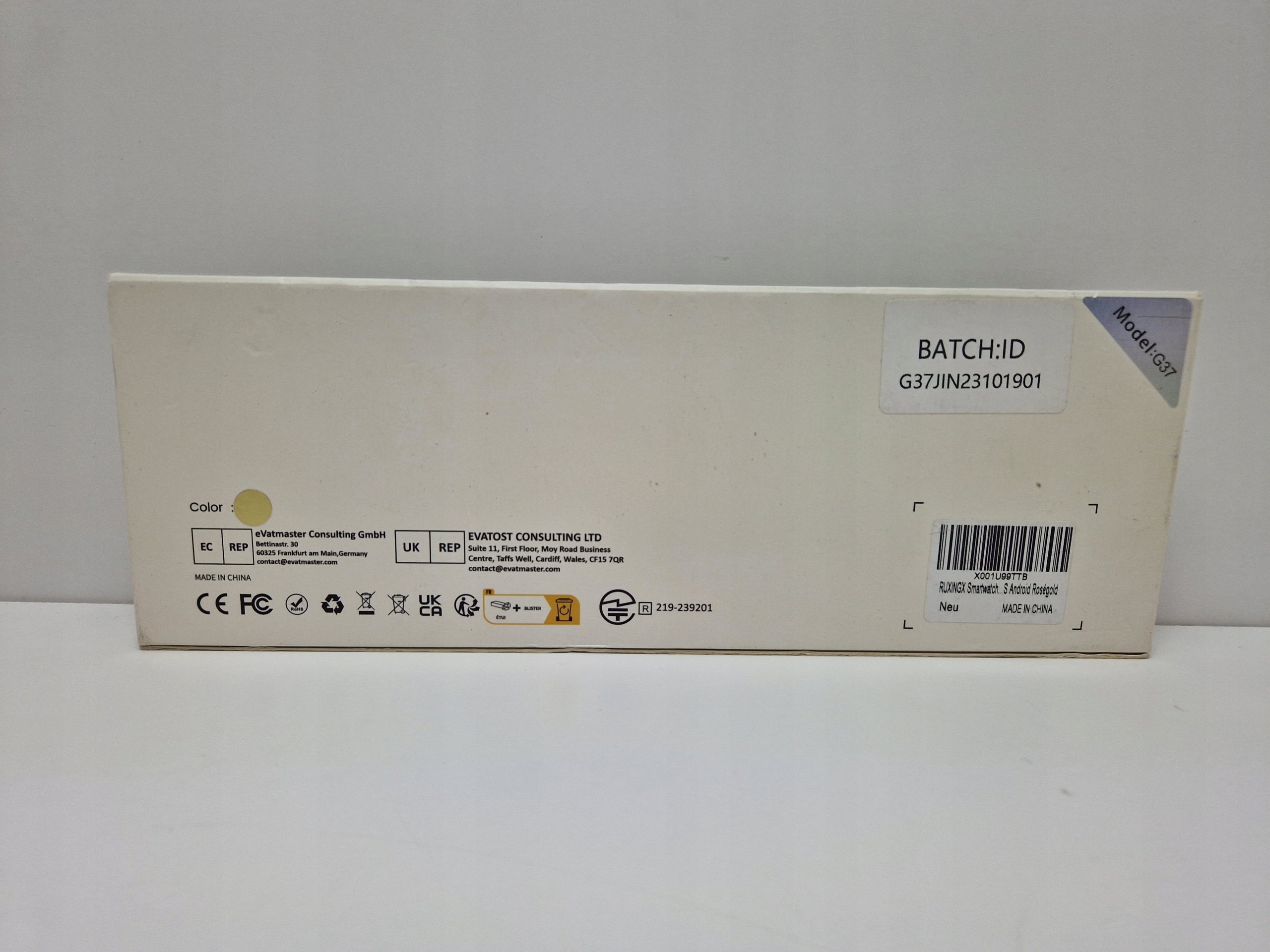 Smartwatch RUXINGX G37 złoty Marka bez marki