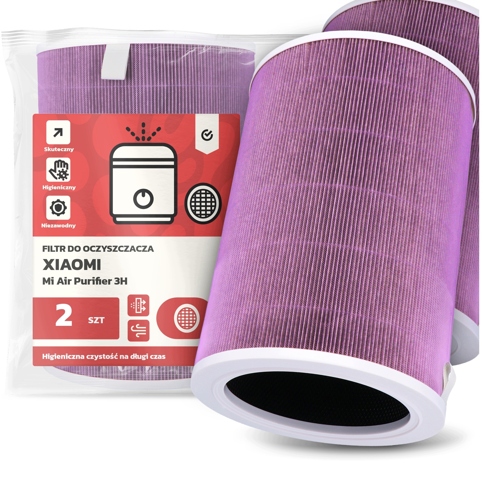 2x Filtr Pro Čističku Vzduchu Xiaomi Mi Air Purifier 3H Filtrační vložka