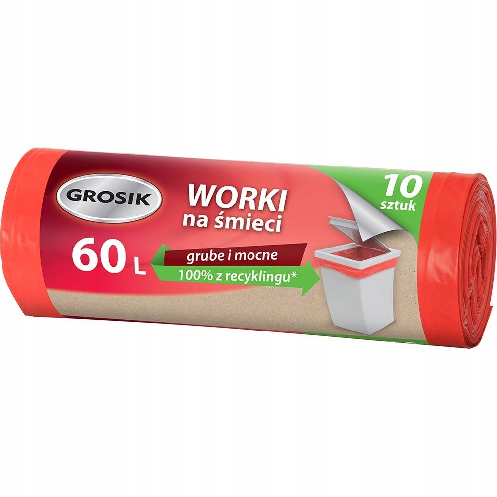 

Worki Na Odpady Suche 60L Czerwone Grosik Eko