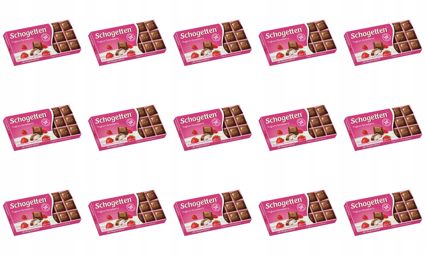 Levně 15x 100g Schogetten Čokoláda jogurt Jahodový jogurt Jahoda
