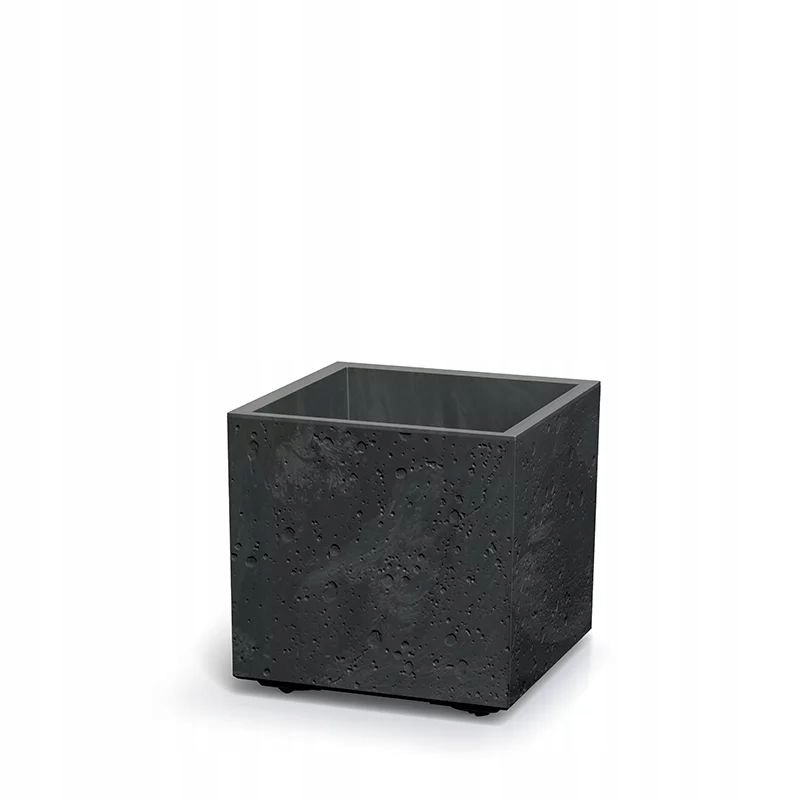Doniczka Prosperplast Sierra Square Beton Effect czarny beton DSI400E-B411