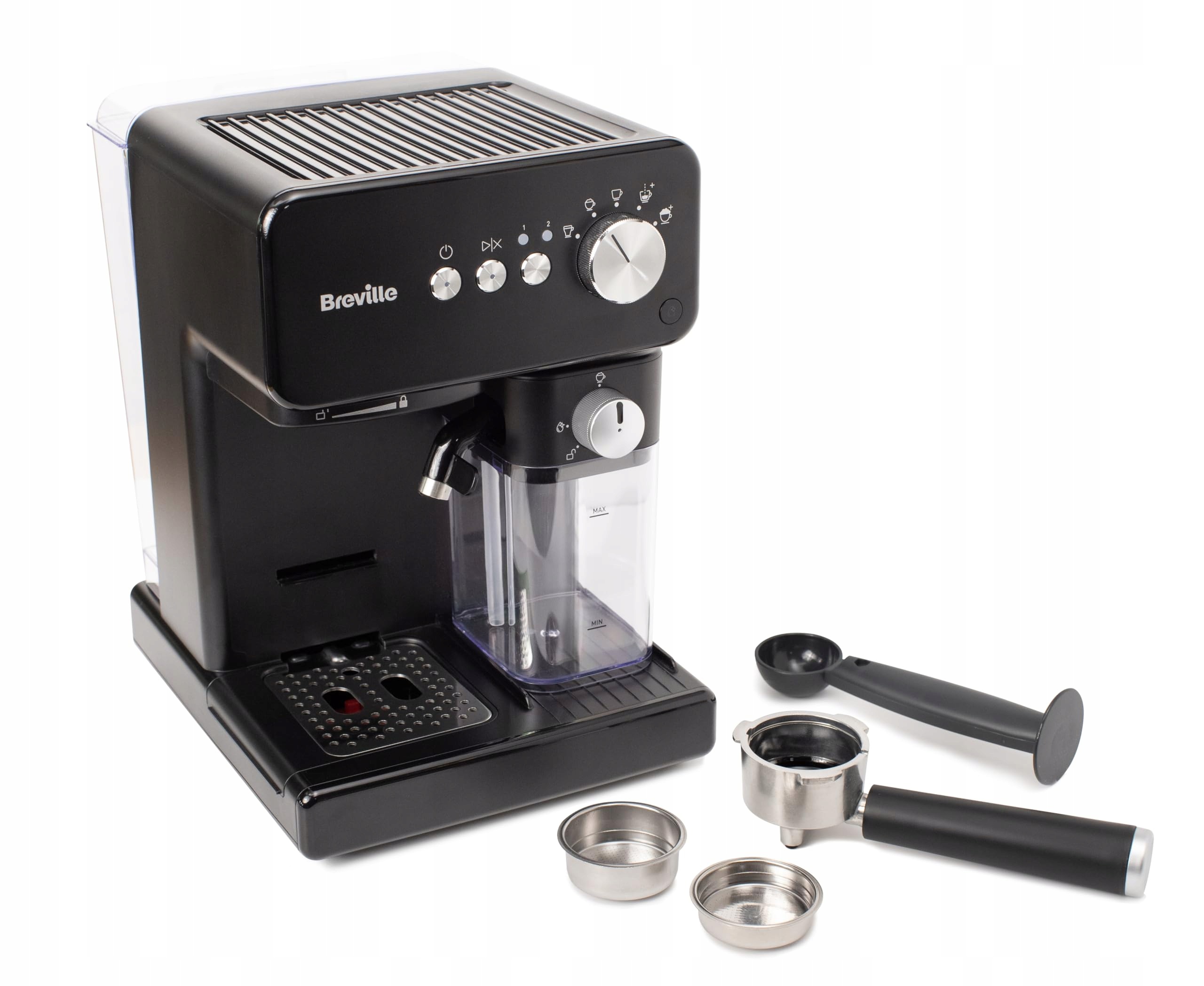Breville Kávovar na espreso Prima Latte, automatický napěňovač, černý