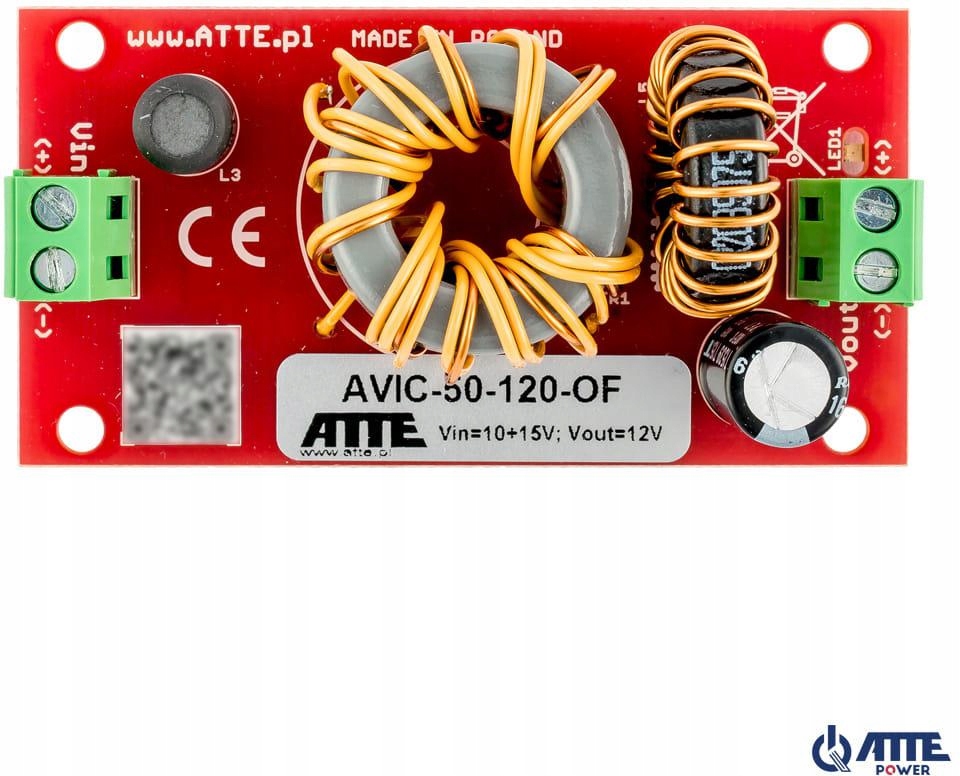 Měnič Napětí Atte DC/DC AVIC-50-120-OF 10-15V 50W 4A