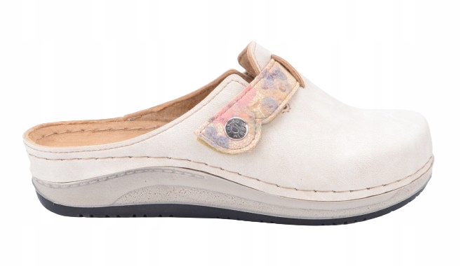 KLAPKI DAMSKIE INBLU SKÓRA WKŁADKA PF-04 WYGODNE ZAKRYTE PALCE BEŻOWE 36 Marka Inblu