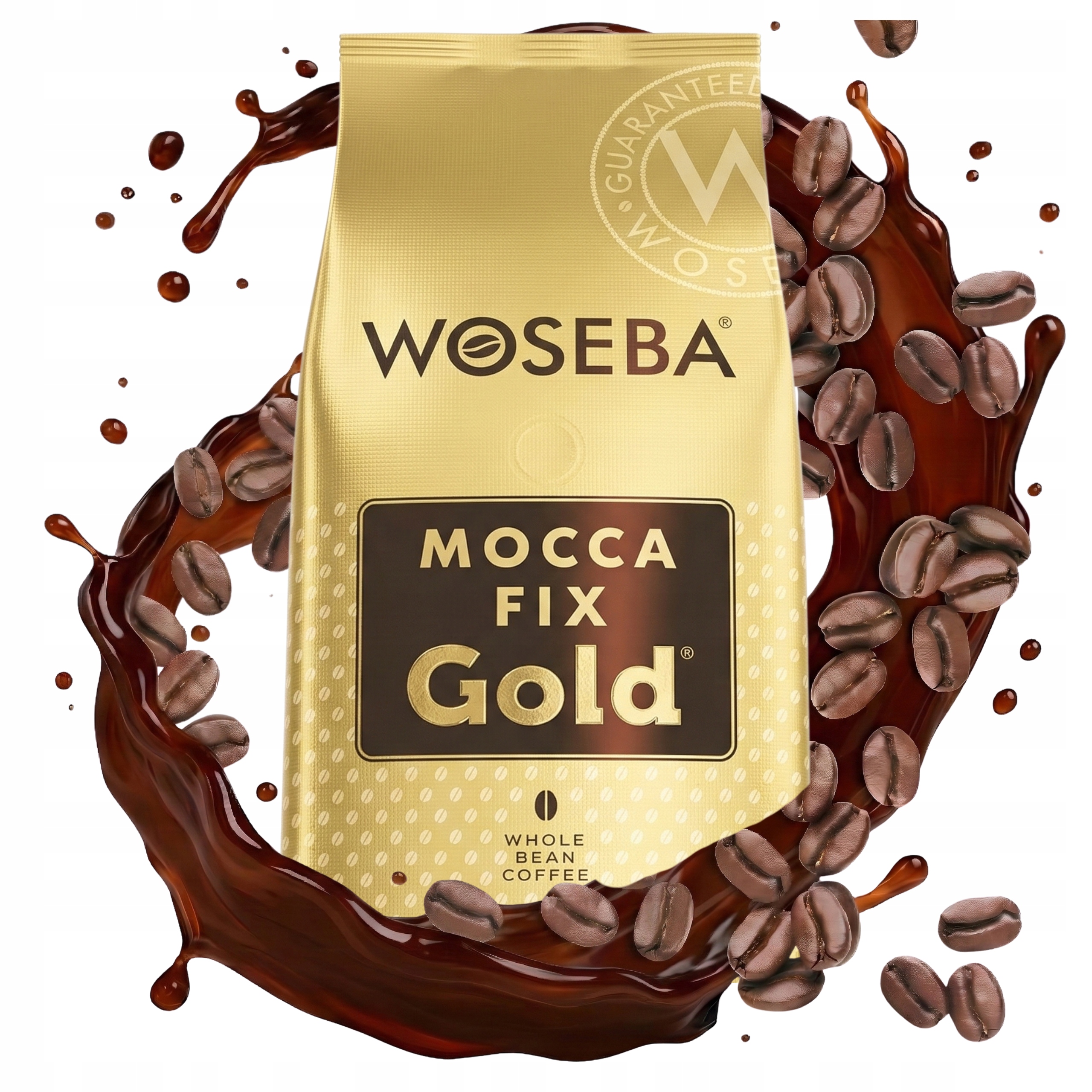 Levně Káva Zrnková Woseba Mocca Fix Gold Zlatá 70% Arabica Robusta Smíšená 1kg