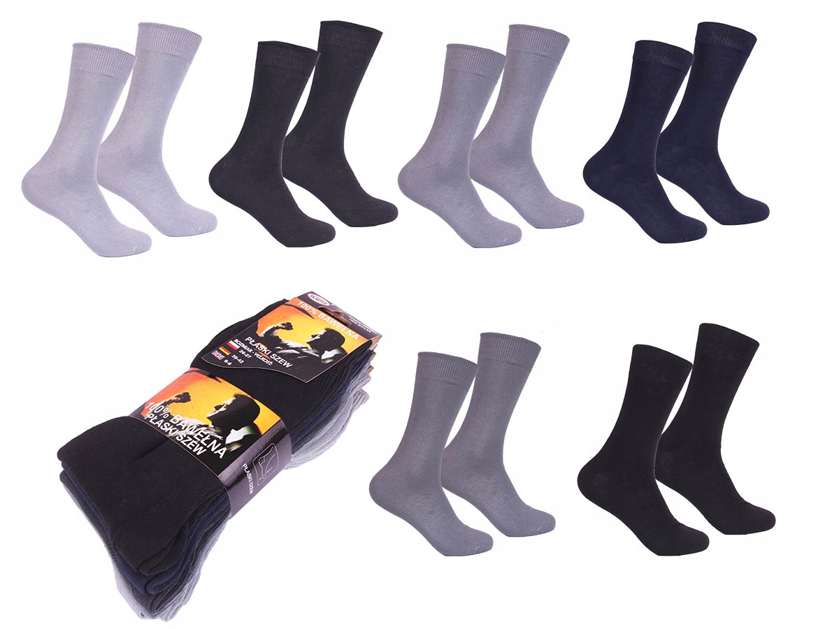 6x SKARPETY MĘSKIE GARNITUROWE 100% BAWEŁNY 39-42
