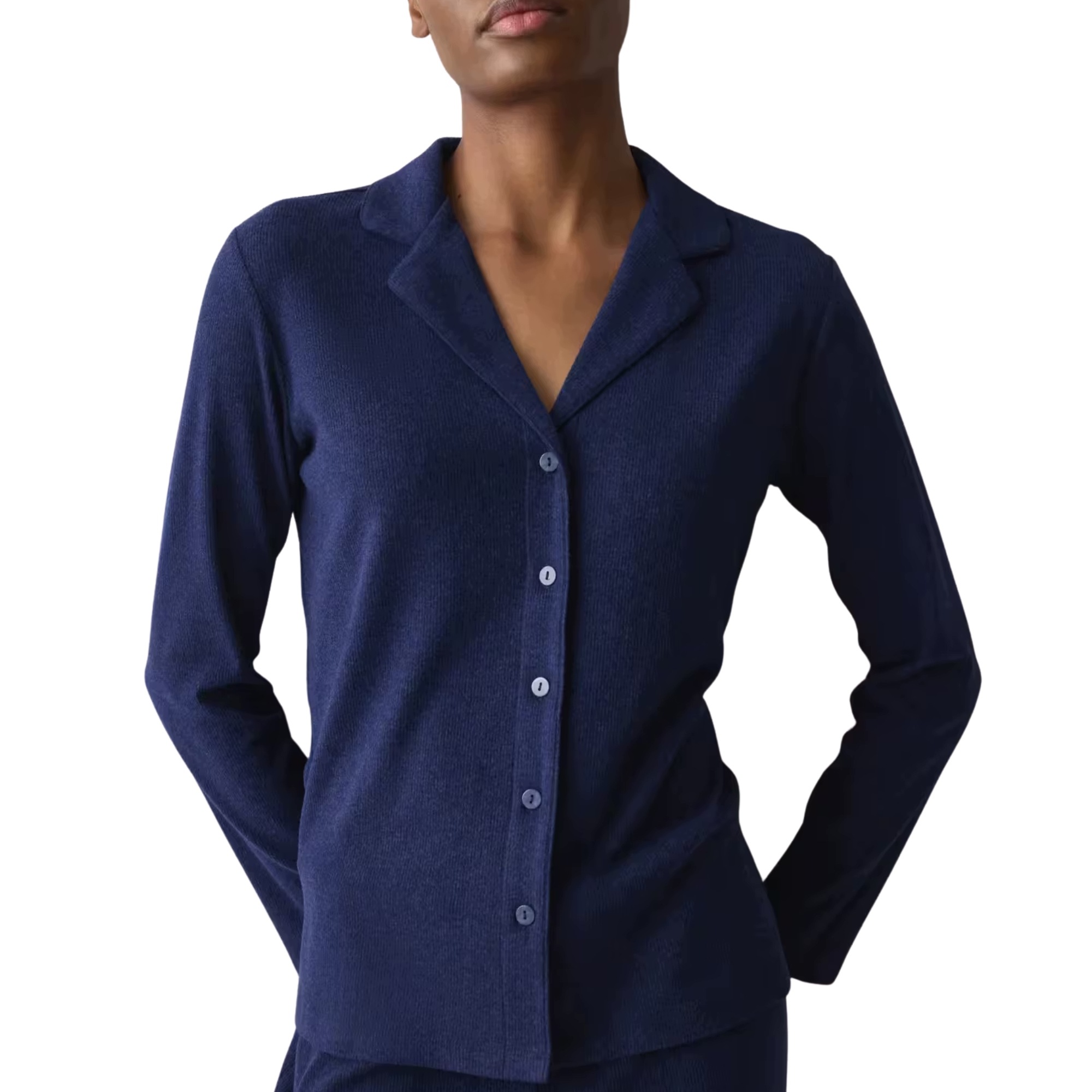 Triumph Měkká košile s knoflíky Mix&Match Lsl Top Bf Soft námořnická modrá 44