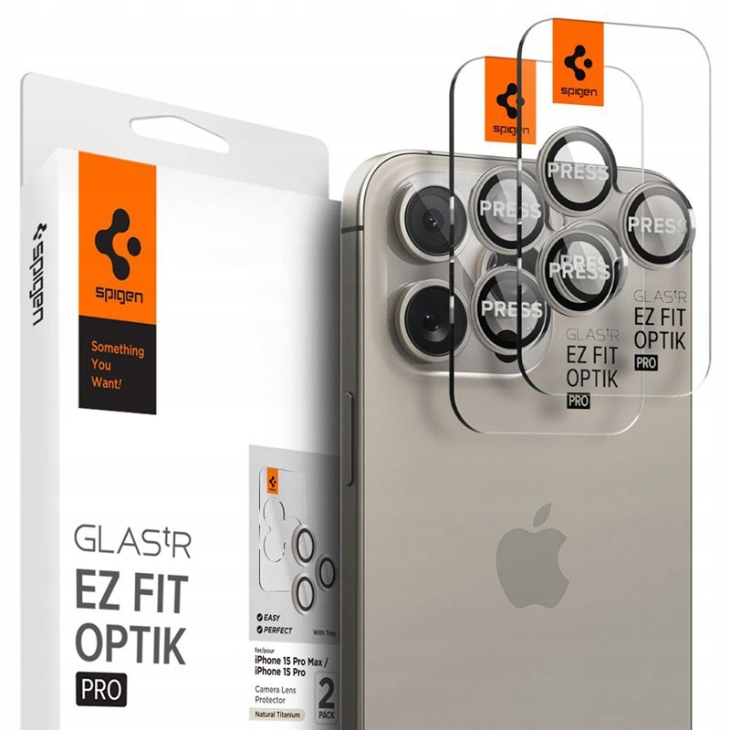 Spigen Optik Pro Glas.tr Ez Fit Camera Protector 2-Pack Szkło ochronne na