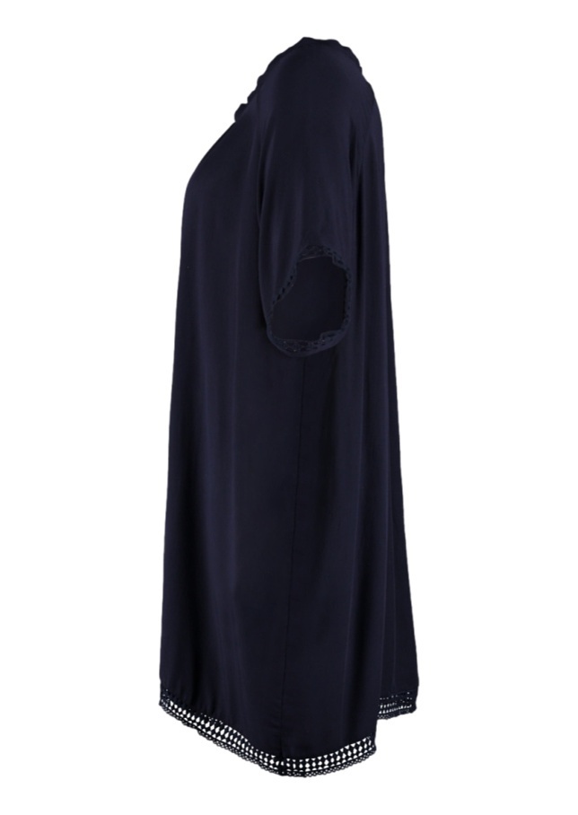 Na Horko Tmavě Modrá Šaty Tunika Viskóza Z-one Plus Size ZO93 44