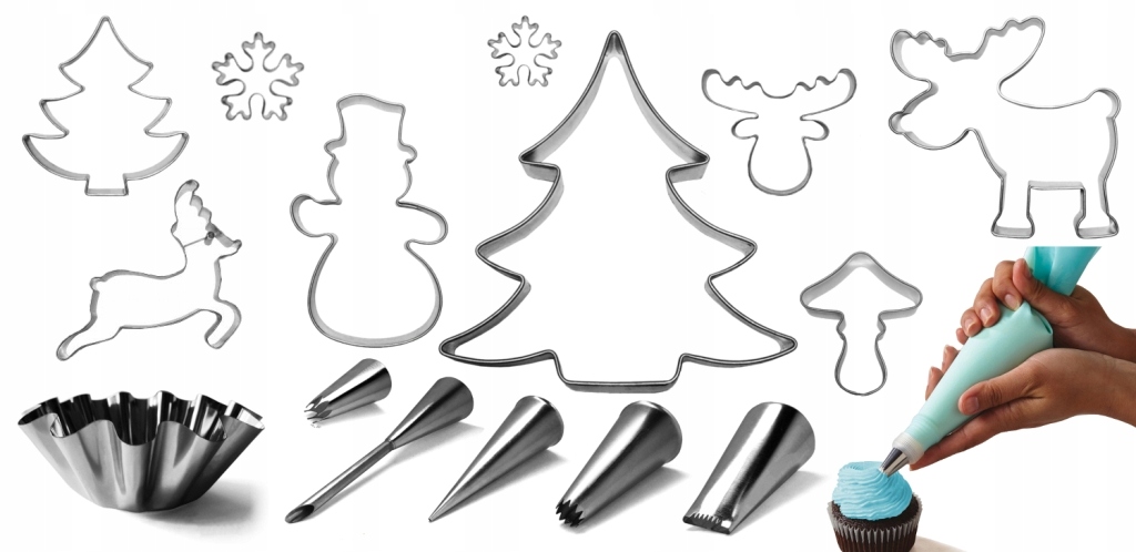 Foremka RENIFER (Poroże) 6,8, wykrawacz do ciastek Materiał metal