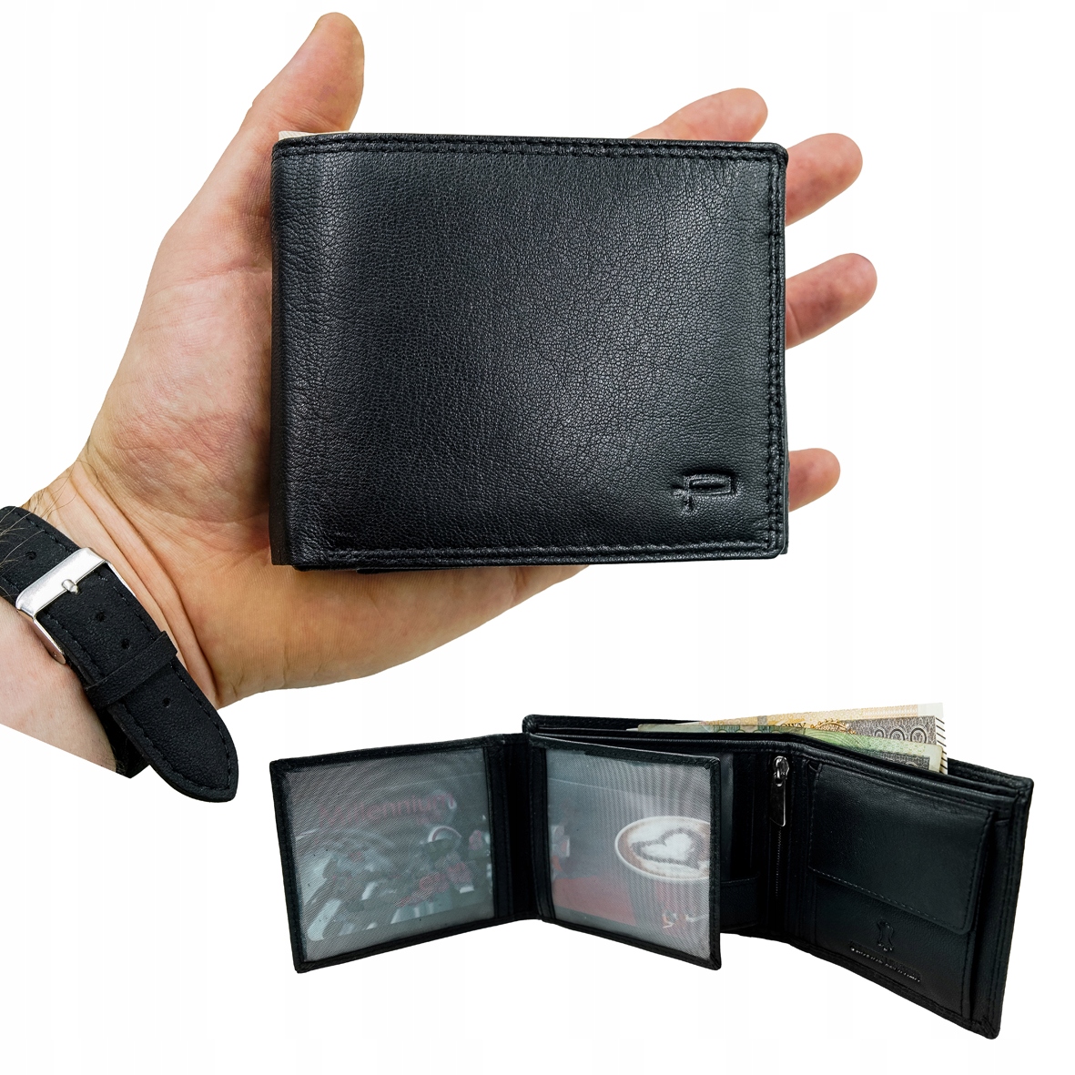 

Portfel Męski Skórzany Mały z Rfid City Style Mini