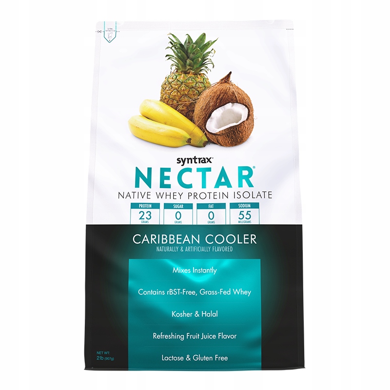 Syntrax Nectar Caribbean Cooler Wpi 907g Syrovátkový proteinový izolát s příchutí Karibský koktejl