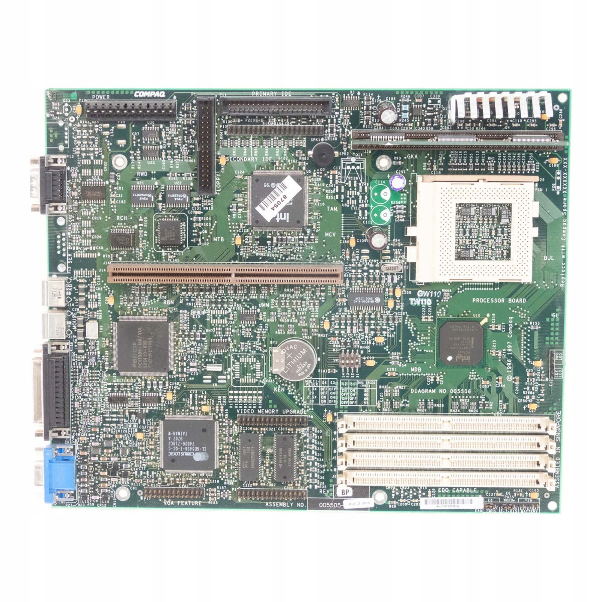 Compaq 005505-013 Socket 7 Simm Deskpro 2000 Cpu Cache Riser 243057-001