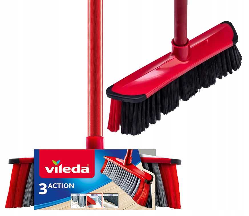 Levně Kartáč Vileda 3Action Vileda Kartáč 3Action s tyčí na prach a srst