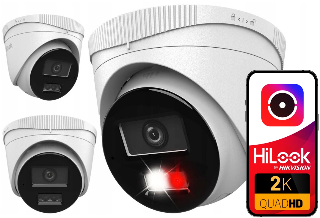 Ip kamera 4MPx HiLook Smart Hybrid Light Mikrofon PoE Aplikace Hikvision