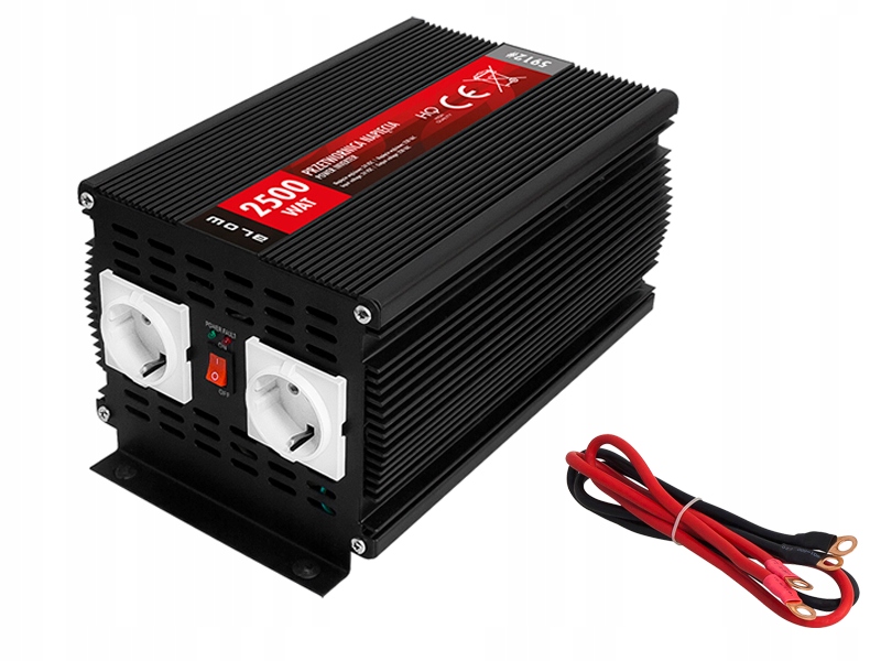 PRZETWORNICA NAPIĘCIA SAMOCHODOWA 24V/230V 2500W Moc użytkowa 2500 W