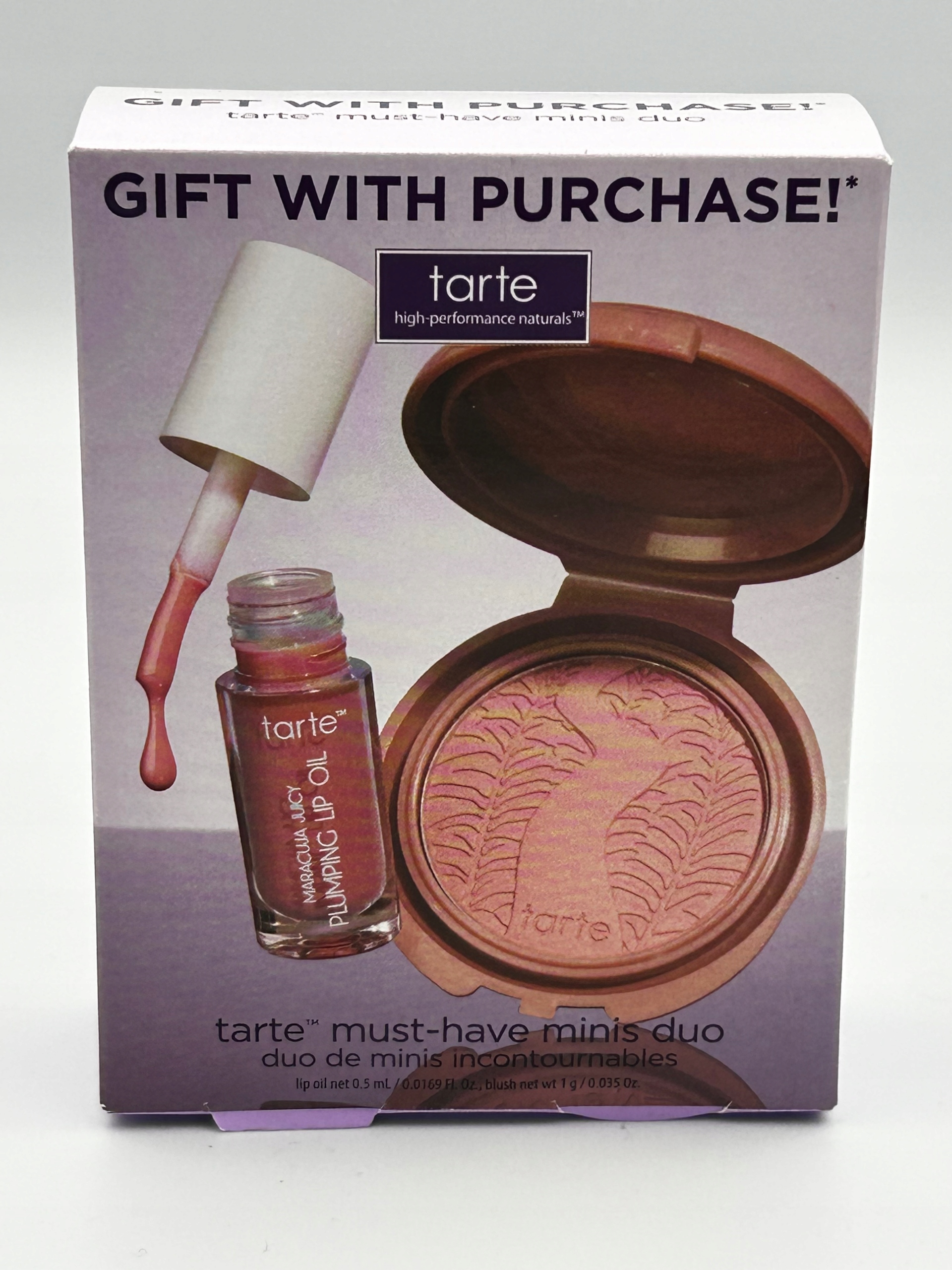 Tarte must have minis duo – miniaturky růžového a oleje na rty