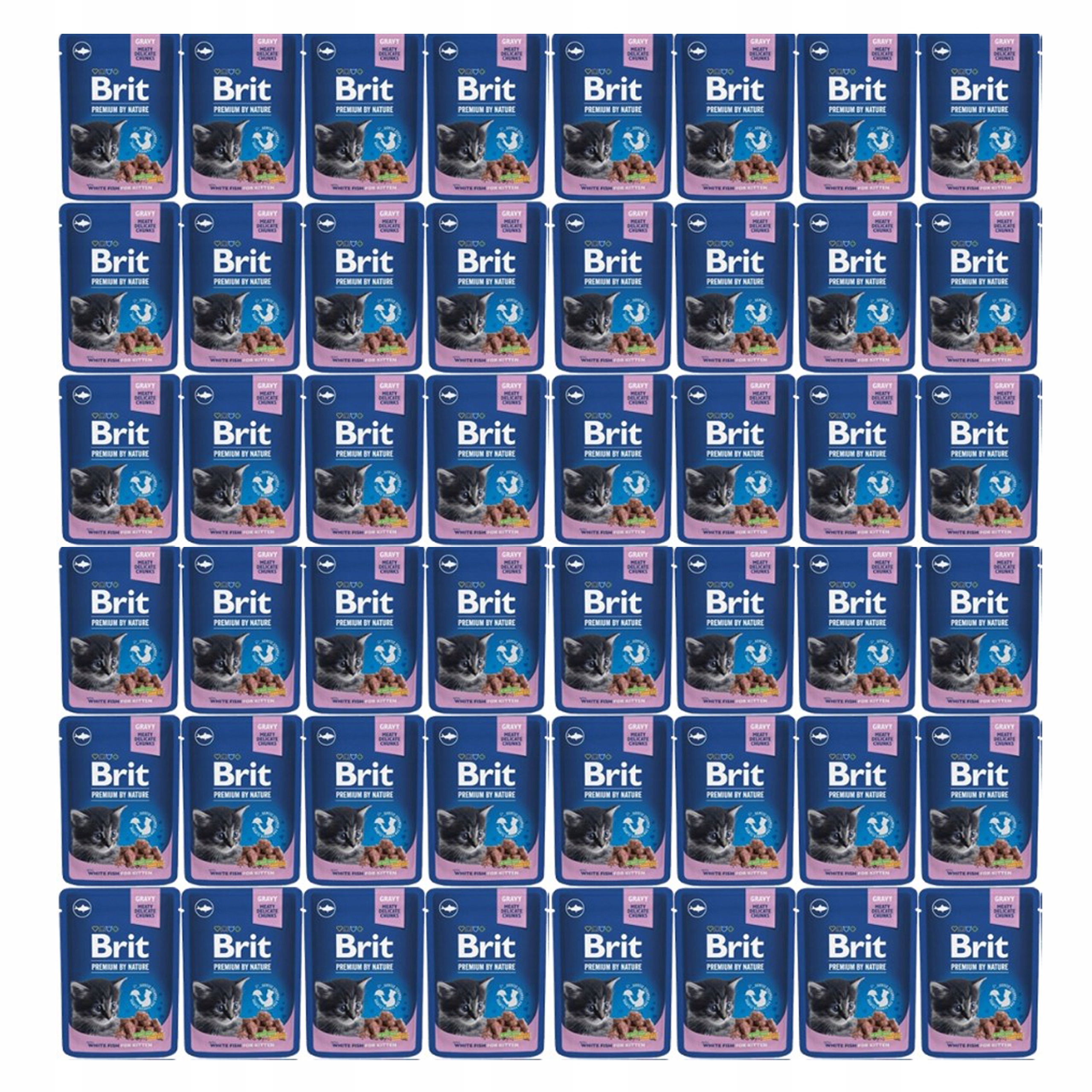 Brit Dla Kociąt Biała Ryba 48X100G White Fish Kitten Bezzbożowa Saszetka