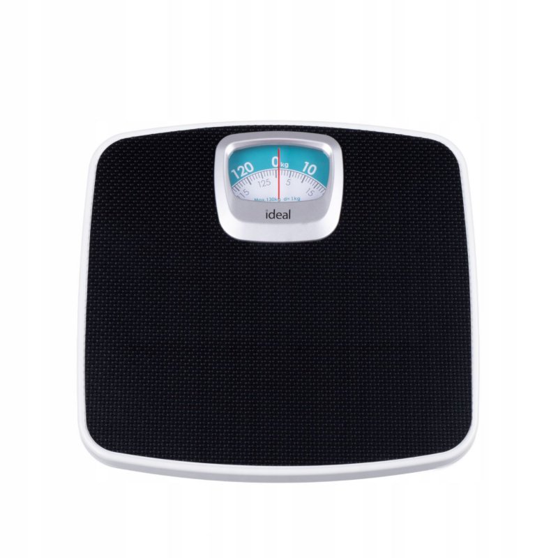 Mechaniczna waga łazienkowa, klasyczna, analogowa do 130kg Czarna