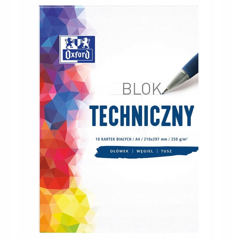 

Blok techniczny Oxford A4 250g białe karki