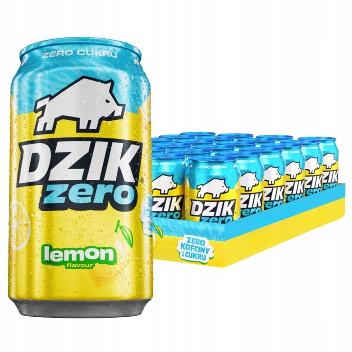 Levně Sycený nápoj Divoký bezkofeinový Zero Kalorii Lemon 330 ml 24 ks