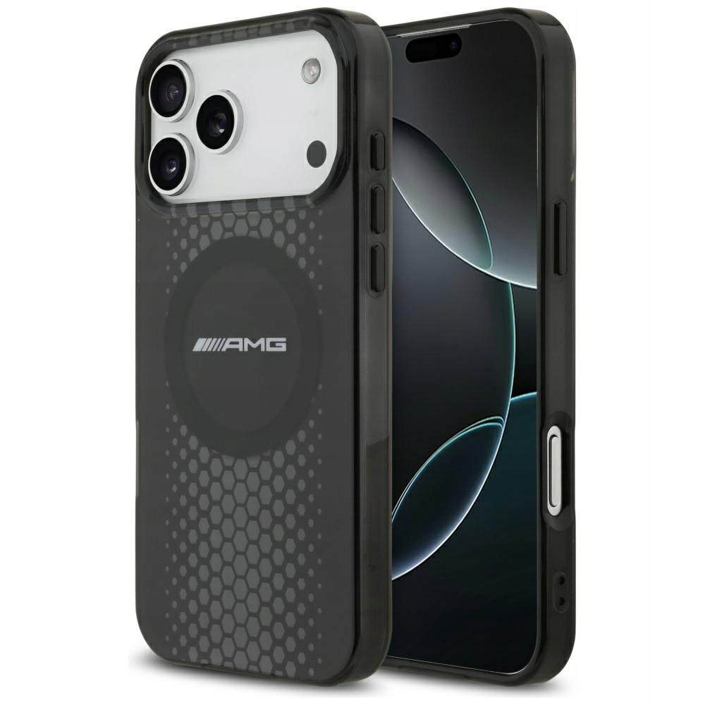 AMG Double Layer Transparent Graphics MagSafe do iPhone 17 Pro Max czarny
