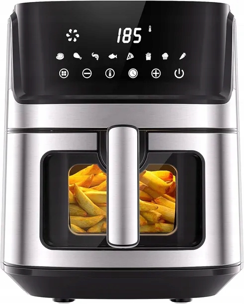 Beztuková Fritéza Air Fryer Fritéza 6,5 L 8 Programů 1700 W