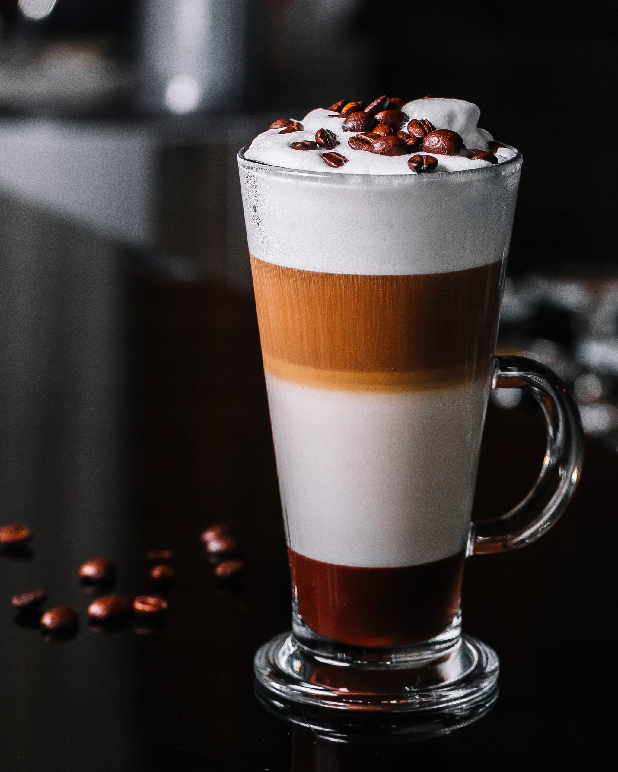 KOMPLET 6 SZT SZKLANEK DO KAWY LATTE + ŁYŻECZKI Pojemność 285 ml