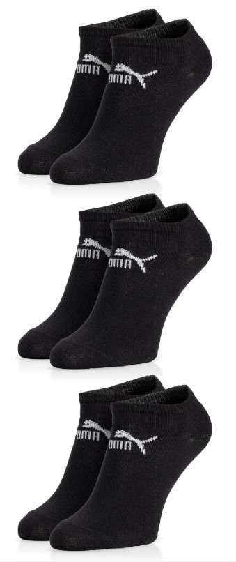 PUMA SKARPETY STOPKI 3 PARY Roz: 39-42 czarne Marka Puma