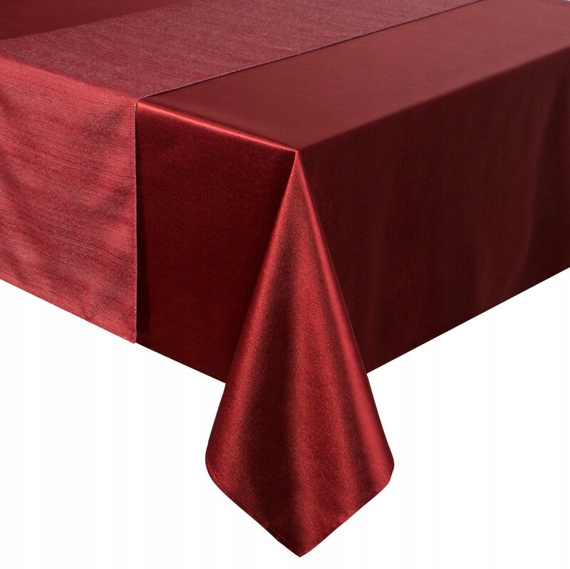 Vánoční ubrus 140x300 Glamo bordový s ozdobným dezénem 33x300