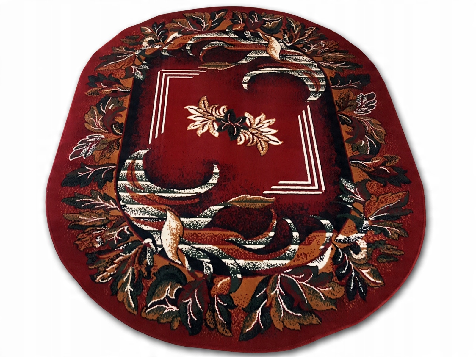 

Tkany Dywan owalny Alfa Bcf Piórko Bordo 150x210