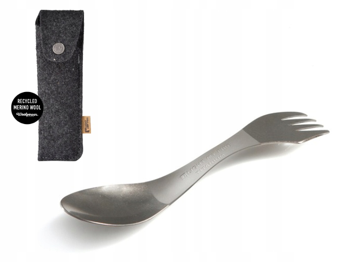 Niezbędnik tytanowy Light My Fire Spork Titanium z zamykanym etui merino