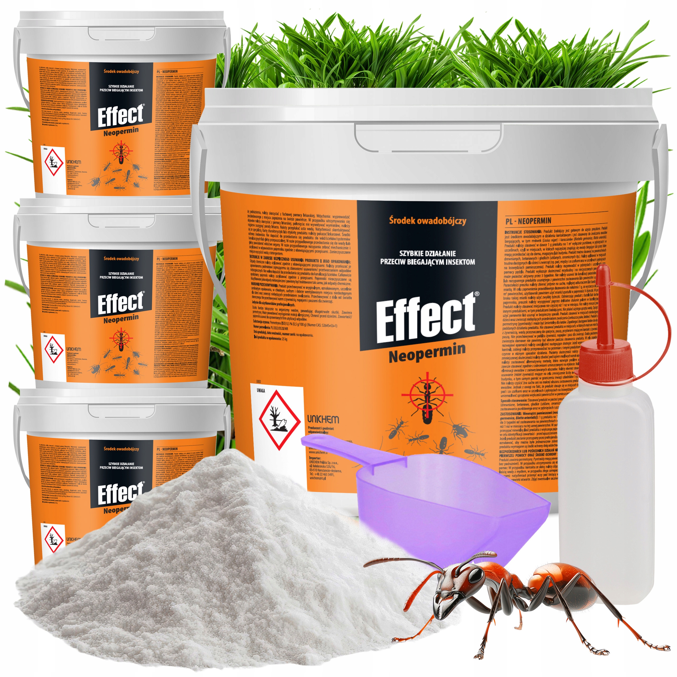 Silny Proszek Środek Preparat Na Mrówki Gniazda Mrówek Mrowiska Effect 1KG