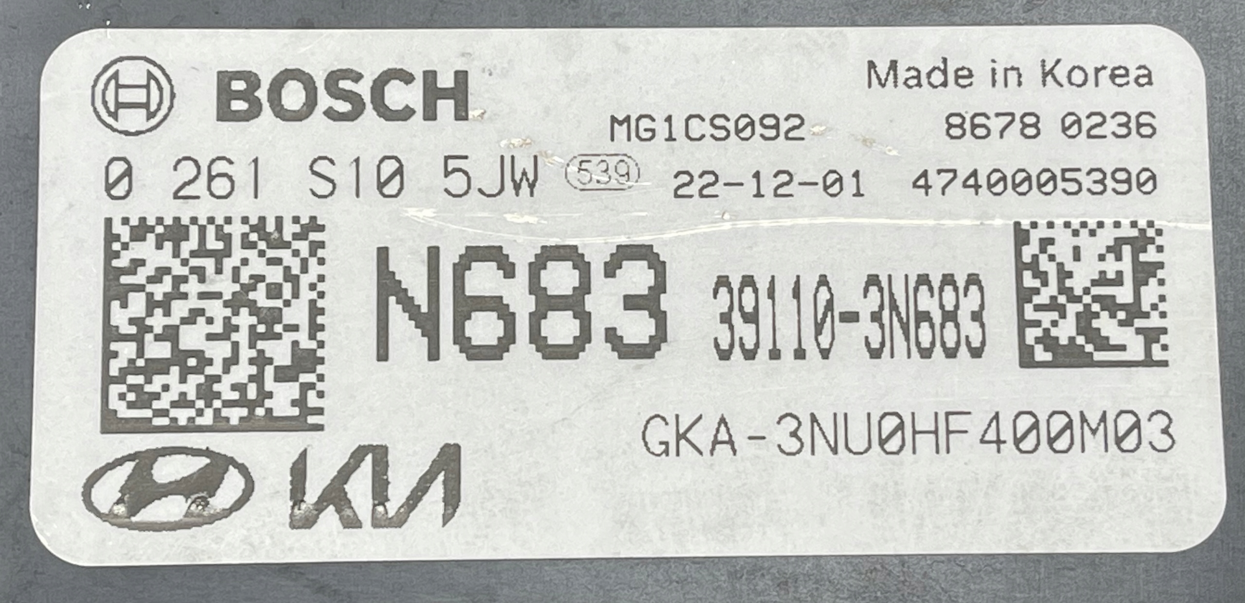 KIA CARNIVAL IV 2020 - 3.5 control unit ECM computer of the engine 39110-3N683