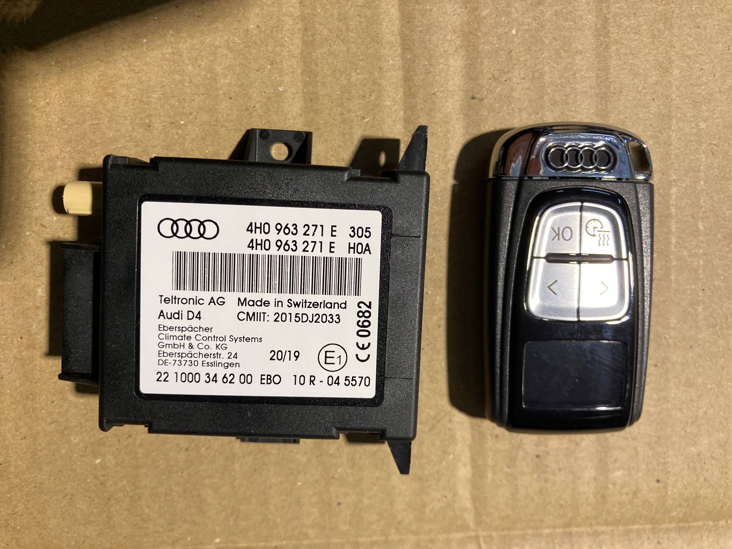 ПУЛЬТ ДИСТАНЦІЙНОГО КЕРУВАННЯ TELESTART AUDI 4H0963271E