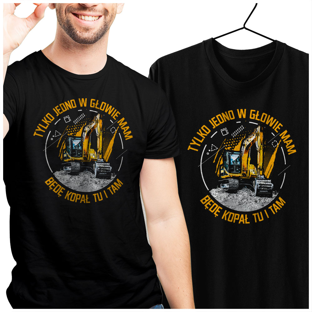 

Tshirt męski Operator Koparki Urodziny