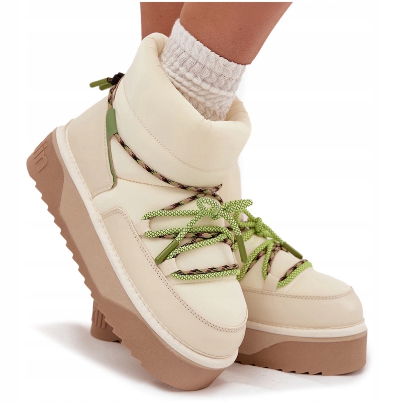 Dámské Sněhule Na Platformě D.franklin DFSH371015 Světle Béžové 40