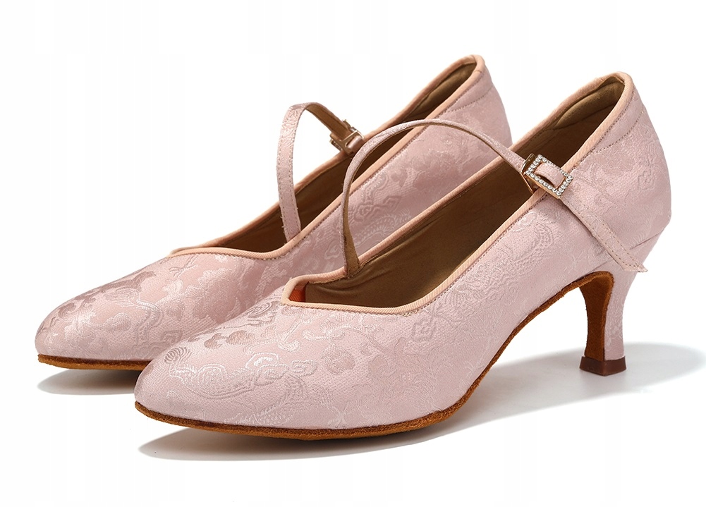 Buty Do Tańca Taneczne Do Standardu Delikatne Kryte Różowe 6,5cm ROZ.39