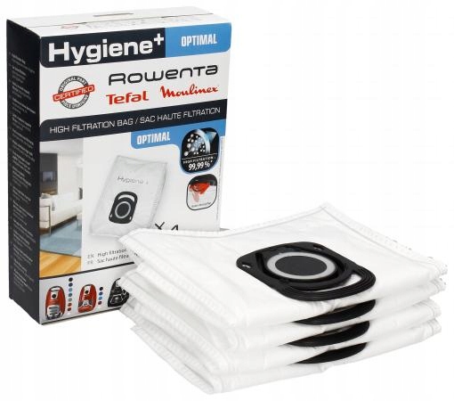 

Oryginale worki Tefal Hygiene+ ZR200540 x 4 szt