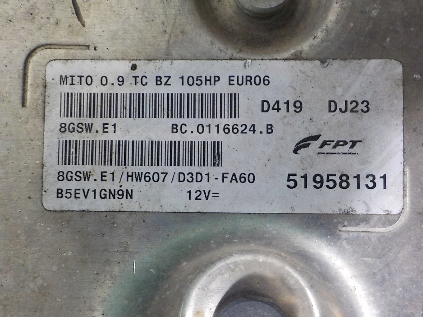 ALFA ROMEO computer control unit 51958131 8GSW.E1
