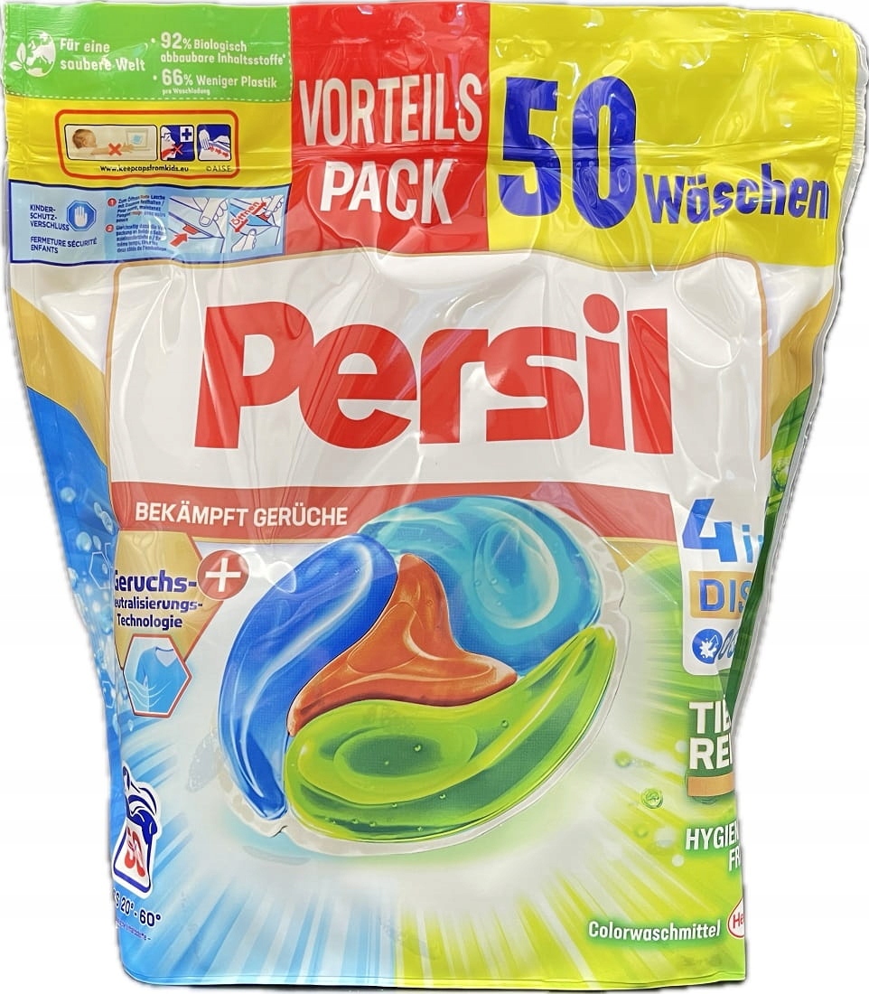 Levně Kapsle na praní Persil 4in1 Discs Bekampft Geruche 50p 1.25kg
