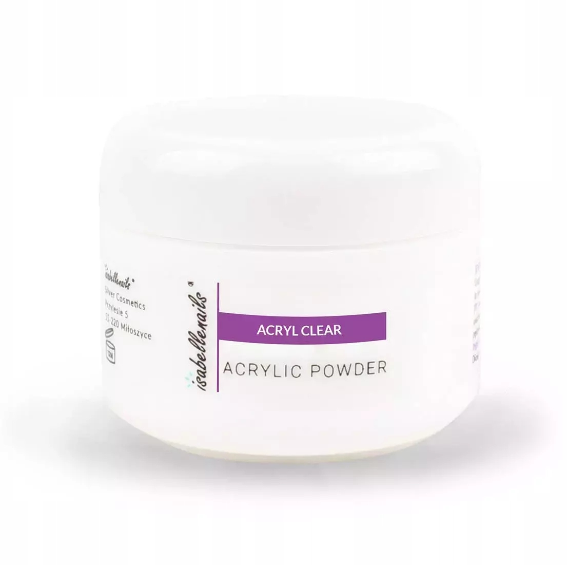 Akryl Budujący Clear Puder Proszek Akrylowy Bezbarwny Isabellenails 15 ml Marka Isabellenails