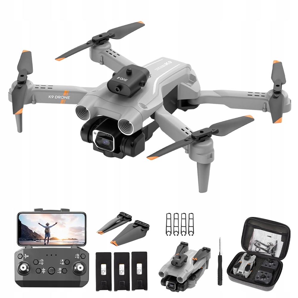 Dron Kamery 4K Hd Rc Kvadrokoptéra Letecké Fotografie K9 Vyhýbání Se Překážkám