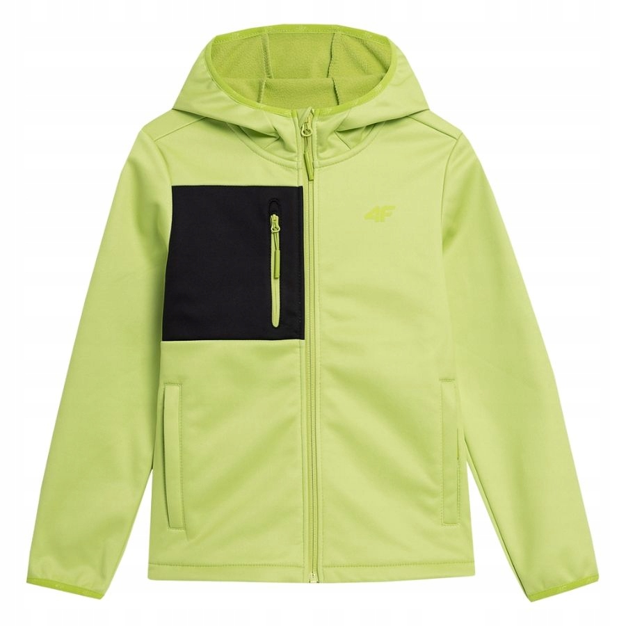 KURTKA 4F SOFTSHELL CHŁOPIĘCA WIOSENNA SPORTOWA Kolor zielony