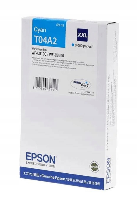 Originálny atrament Cyan Epson T04A2 (C13T04A24N)