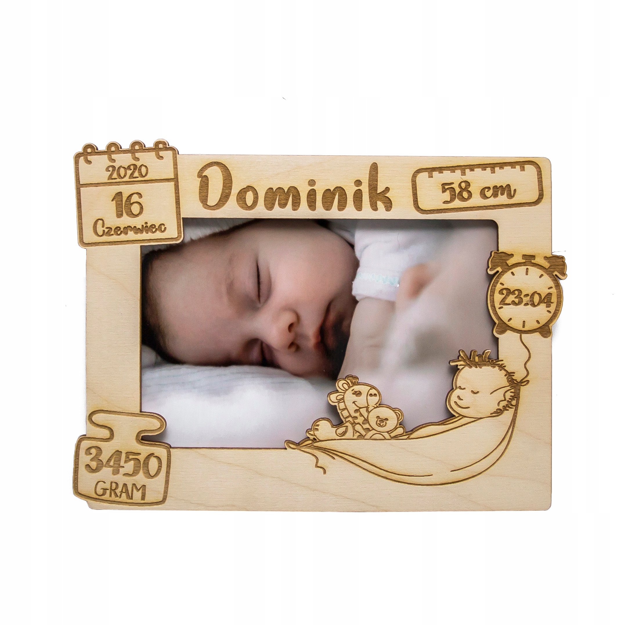 

Drewniana Ramka Na Zdjęcie Roczek Upominek