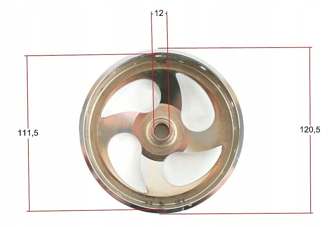 skuter Dzwon sprzęgła 4T do SKUTERa GY6 112*120 CHROM TUNNING Producent Moto Impex